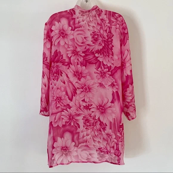 Draper’s & Damon’s Pink Floral Top - Picture 2 of 3